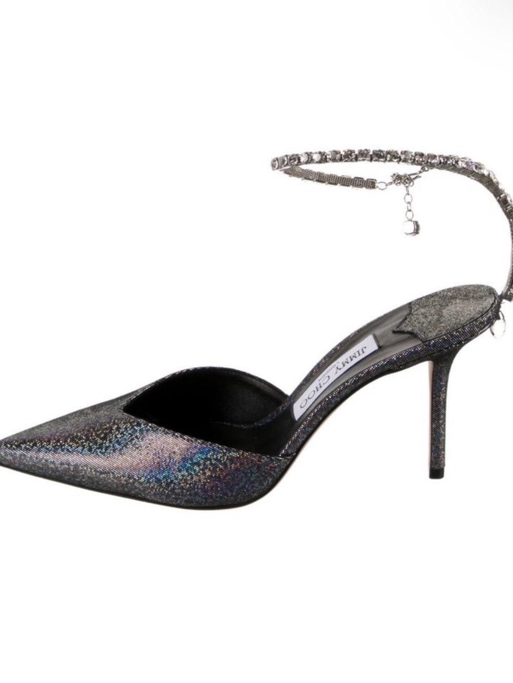 Jimmy Choo Iridescent Pointed-Toe Ankle-Strap Pump - Multi-Color